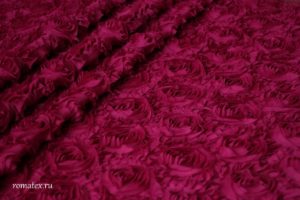 Ткань сетка роза крупная цвет фуксия
